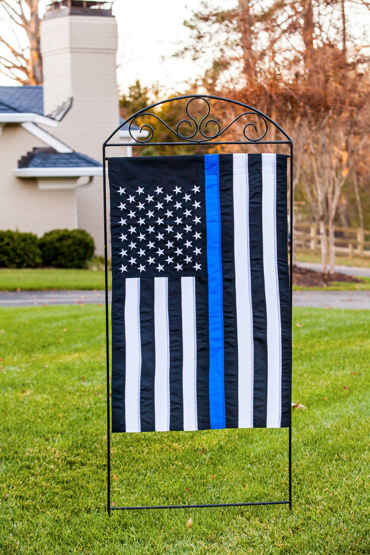 Thin Blue Line American Police House Flag