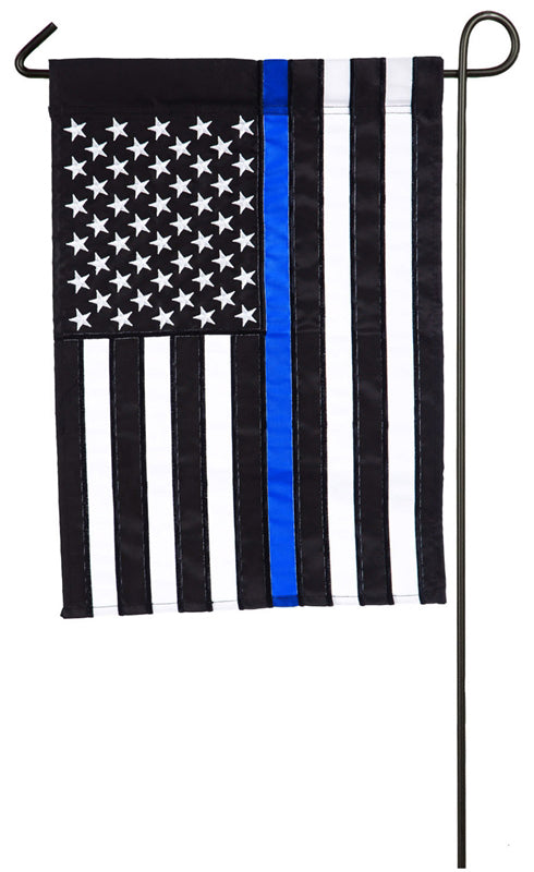 Thin Blue Line American Garden Flag