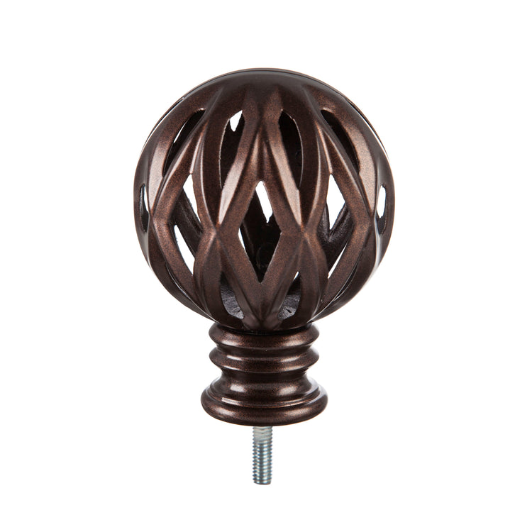 Bronze Diamond Cut Ball Metal Finial for Telescoping House Pole