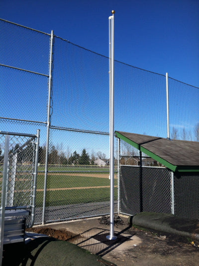 20' 1-Piece External Halyard Aluminum Flagpole - 22'x2"x3"x.125"