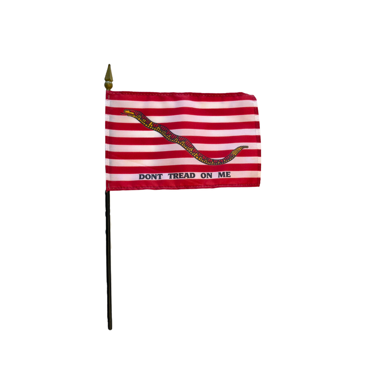 4"x6" First Navy Jack Poly-Silk Handheld Stick Flag