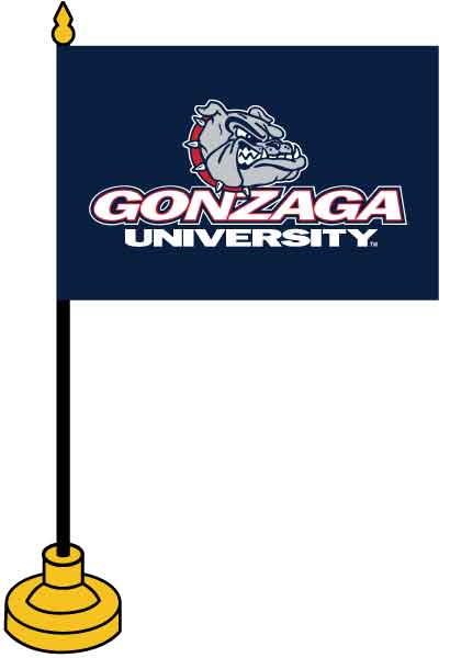 4"x6" Gonzaga University Bulldogs Stick Flag Set