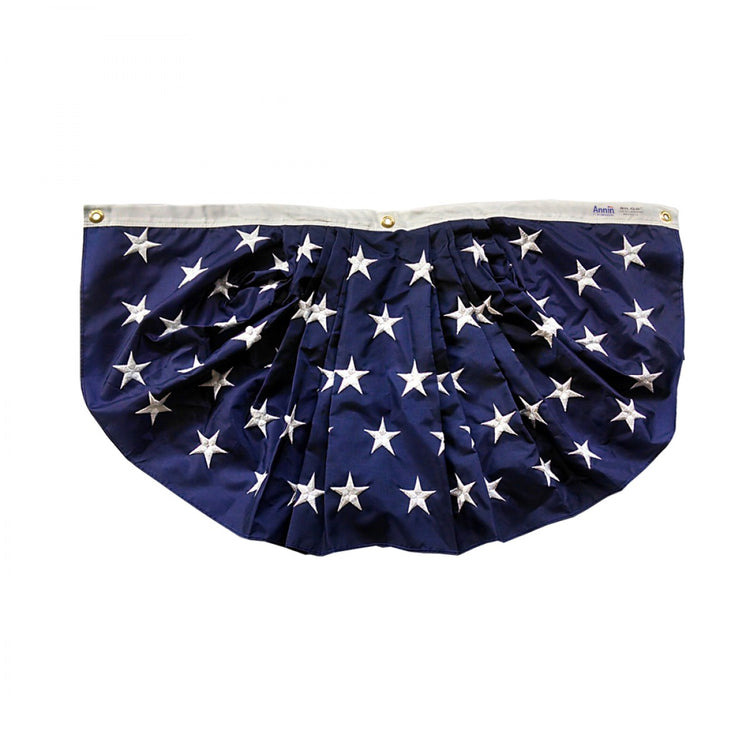 1.5'x3' Nylon Pleated Fan with Stars