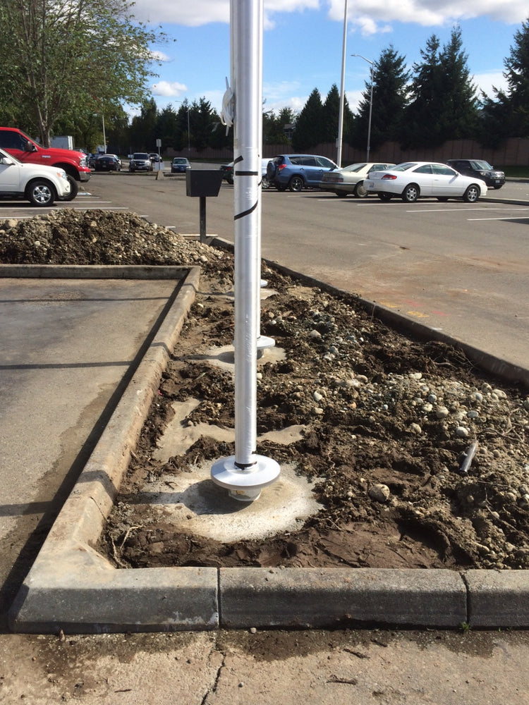 20' 1-Piece External Halyard Aluminum Flagpole - 22'x2"x3"x.125"