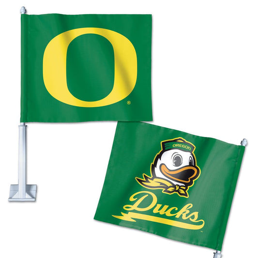 12"x12" University of Oregon Ducks Double-Sided Car Flag