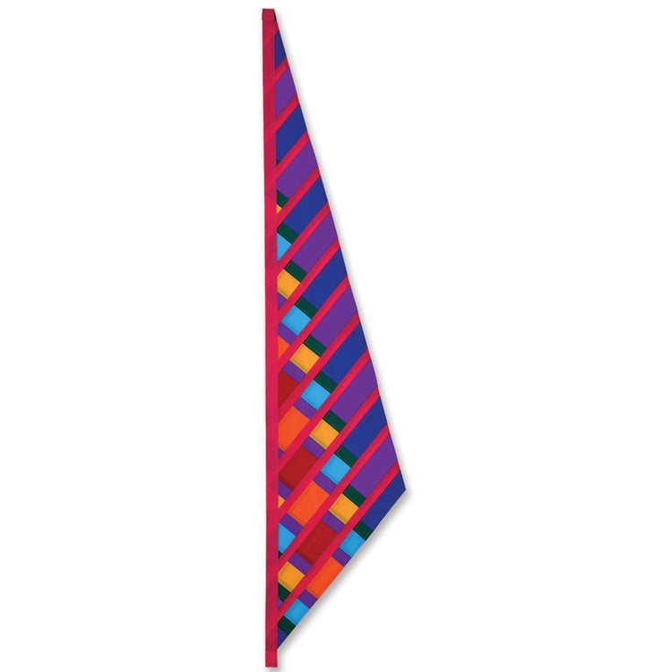 Garden Sail Bike Flag to include 6' 3-piece 6mm fiberglass bike pole; Polyester 11"x50.25" - Brights