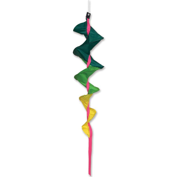 Fusilli Spinning Bike Windsock to include 6' 3-piece 6mm fiberglass bike pole; Polyester 6"x26" - Evergreen