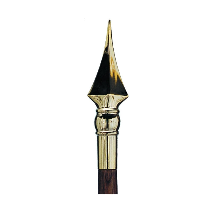 8" Gold Plated Fancy Square Spear Ornament