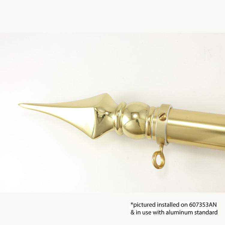 8" Gold Plated Metal Fancy Square Spear Ornament