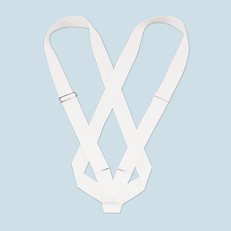 Double Strap Web Parade Carrying Belt - White