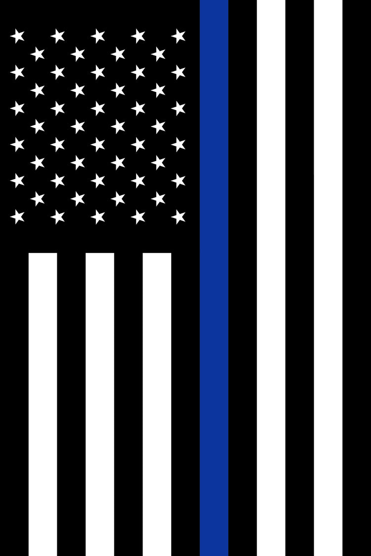 Thin Blue Line American Garden Flag