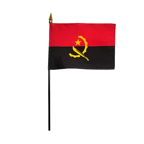 4"x6" Angola Poly-Silk Handheld Stick Flag