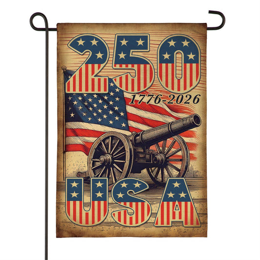 12.5"x18" America 250 Anniversary Cannons Garden Flag
