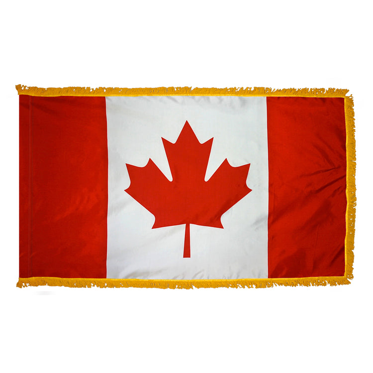 4x6 Canada Indoor Flag with Sleeve & Fringe