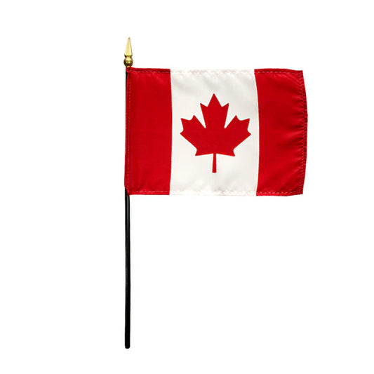 4"x6" Canada Poly-Silk Handheld Stick Flag