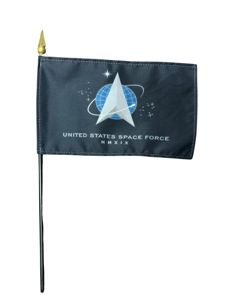 4"x6" US Space Force Poly-Silk Handheld Stick Flag