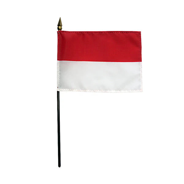 4"x6" Indonesia Poly-Silk Handheld Stick Flag