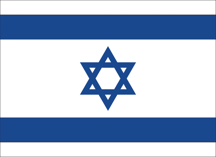 12"x18" Israel Poly-Light Stick Flag