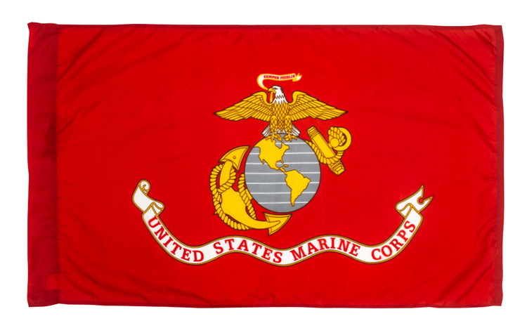 2.5x4 US Marine Corps Outdoor Nylon Flag with Sleeve