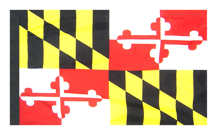3x5 Maryland State Indoor Flag with Polehem Sleeve