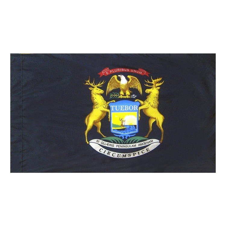 3x5 Michigan State Indoor Flag with Polehem Sleeve