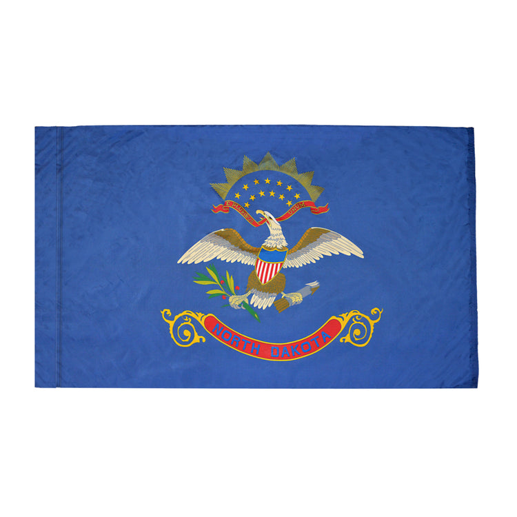 3x5 North Dakota State Indoor Flag with Polehem Sleeve