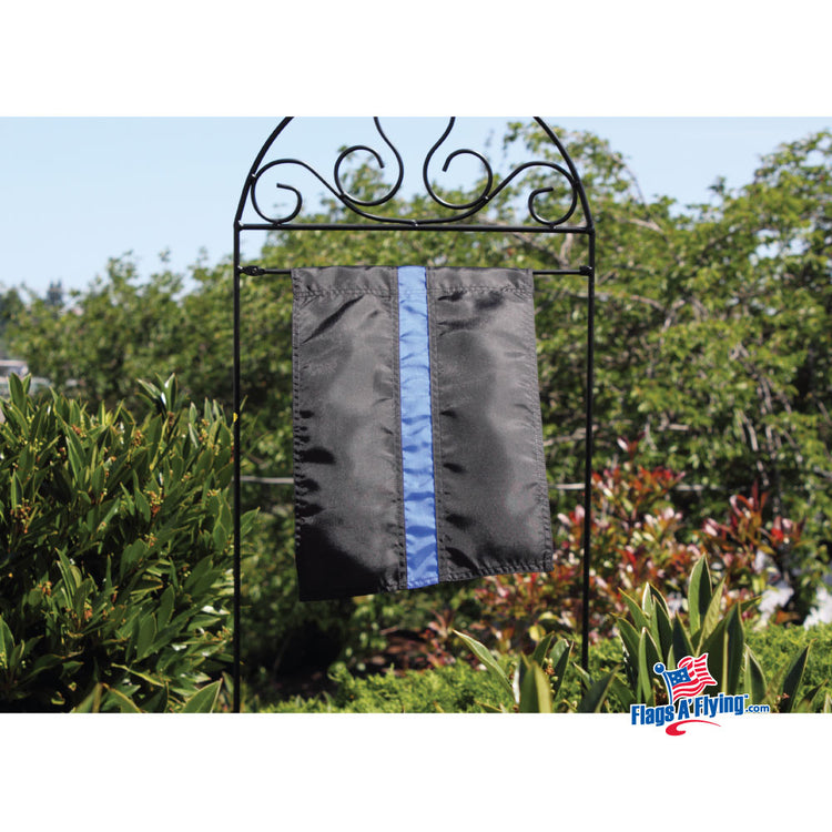 Thin Blue Line Police Garden Flag