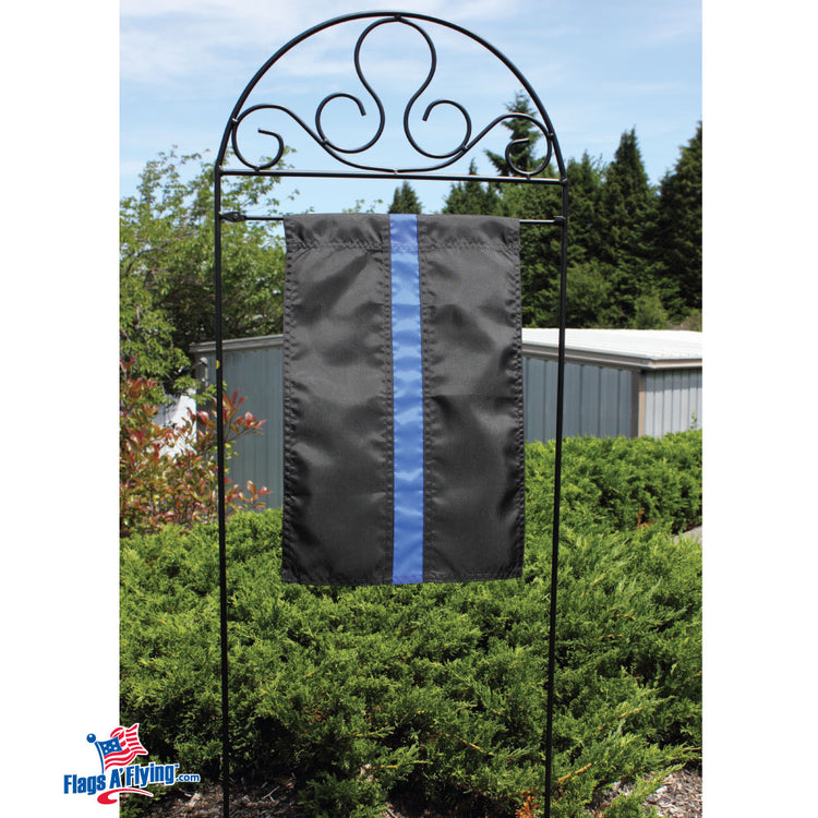 Thin Blue Line Police Garden Flag