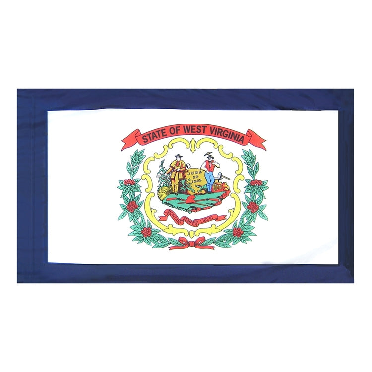3x5 West Virginia State Indoor Flag with Polehem Sleeve