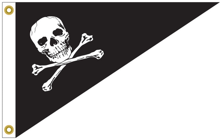 10"x15" Jolly Roger Outdoor Pennant