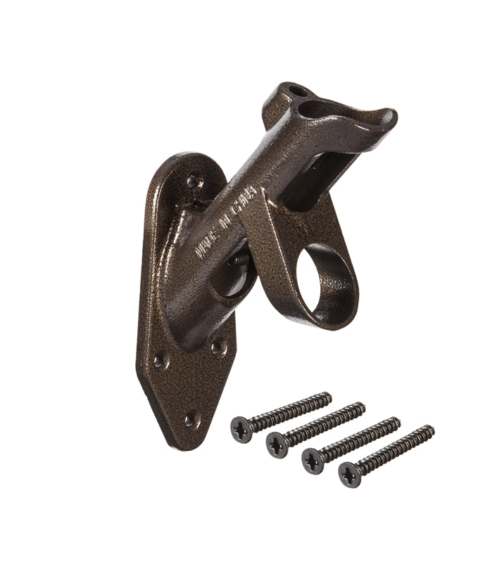 1" Antique Copper dual angle wall mount pole bracket