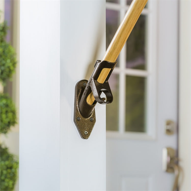 1" Antique Copper dual angle wall mount pole bracket