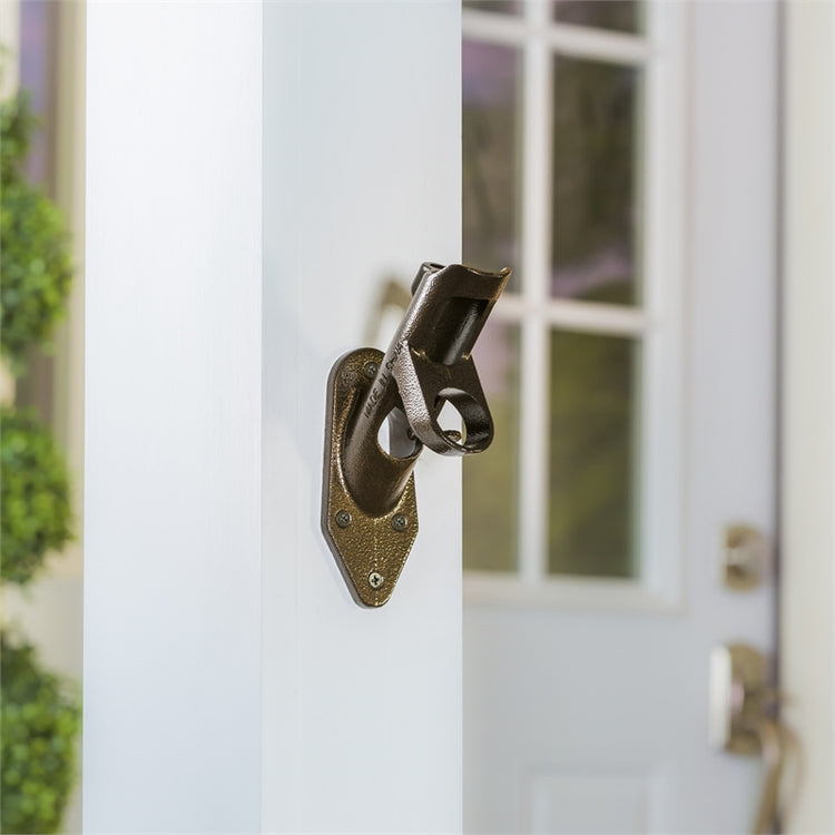 1" Antique Copper dual angle wall mount pole bracket