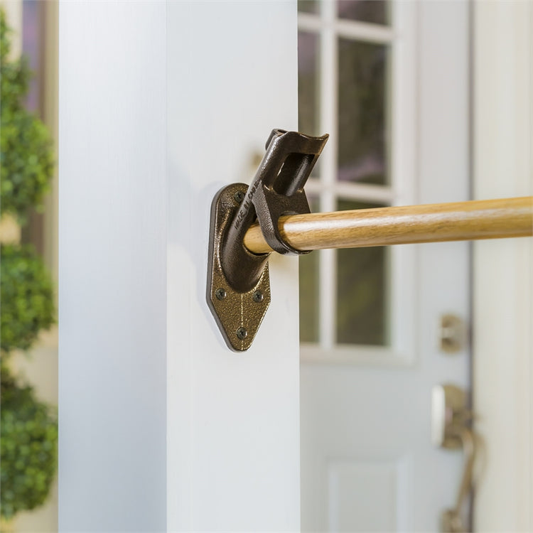 1" Antique Copper dual angle wall mount pole bracket