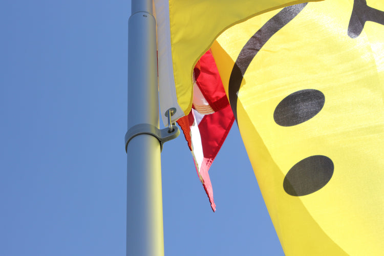 15' Silver Telescoping Flagpole