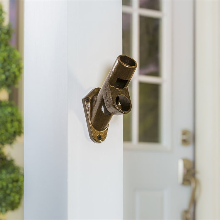 1" Bronze dual angle wall mount pole bracket