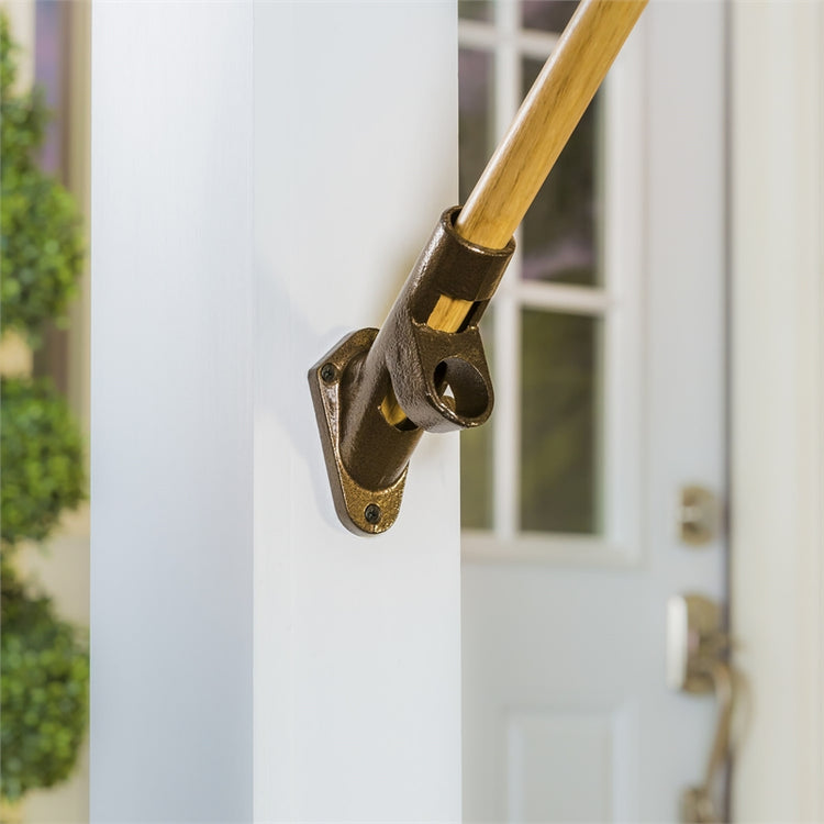 1" Bronze dual angle wall mount pole bracket