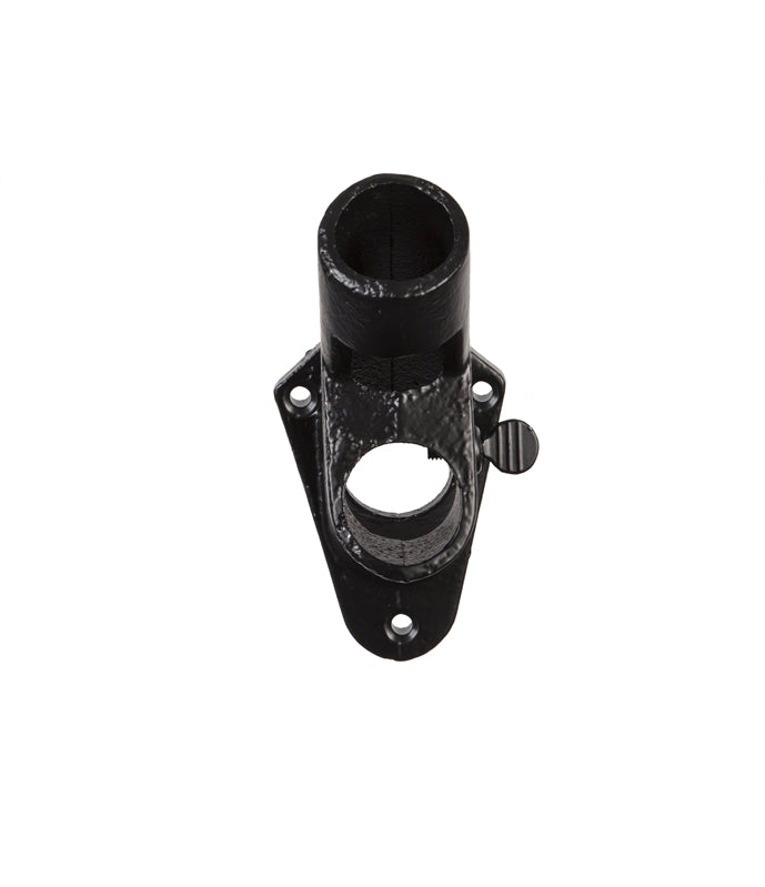 1" Black dual angle wall mount pole bracket