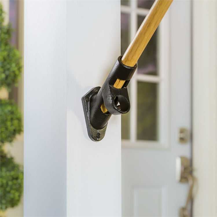 1" Black dual angle wall mount pole bracket