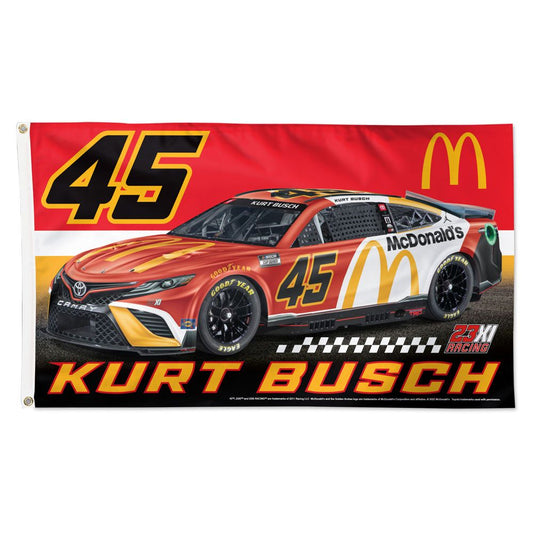 3x5 Kurt Busch #45 McDonald's Racing Outdoor Flag