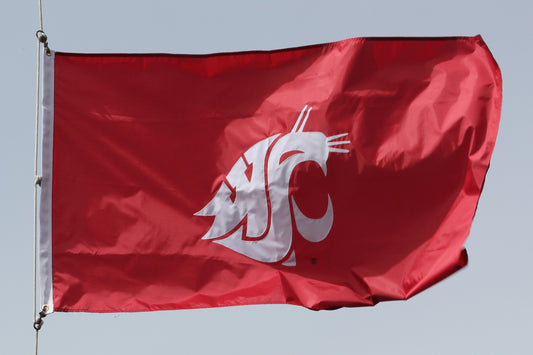3x5 Washington State University Cougars Sewn Outdoor Polyester Flag
