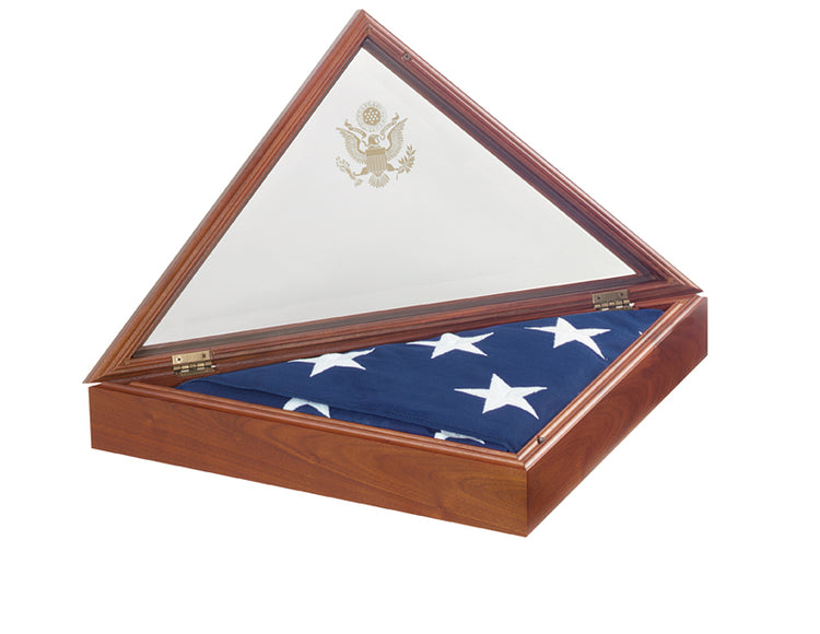 Walnut Finish Wood Flag Case for 5x9.5 Flag