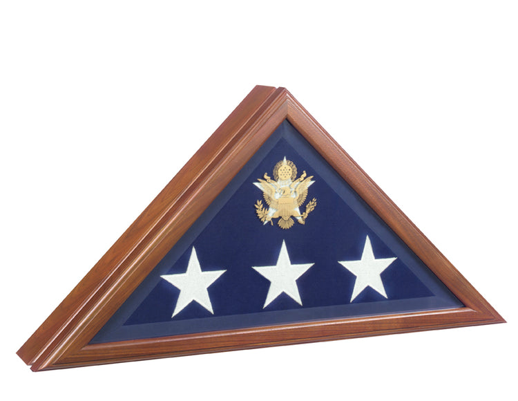 Walnut Finish Wood Flag Case for 5x9.5 Flag