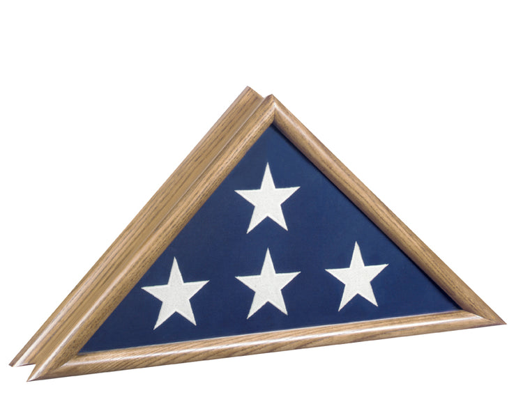 Oak Finish Wood Flag Case for 5x9.5 Flag