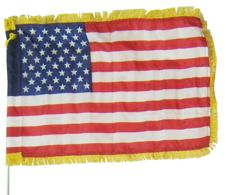 8"x12" American Printed Nylon Flag with Sleeve