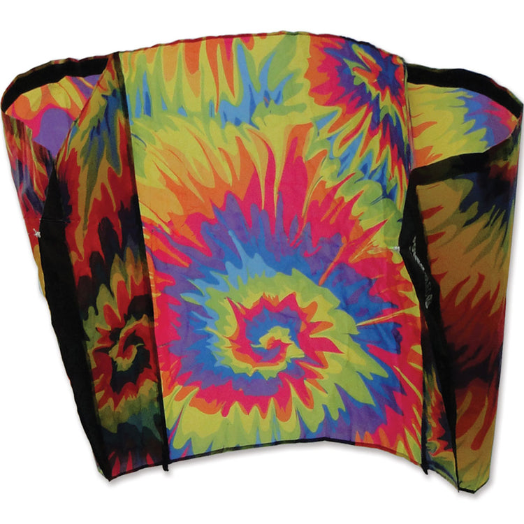 Tie Dye Polyester Frameless Sled Kite to include 500 ft. 50 lb. Test Line & Yo-Yo Winder ; 36"x27" - Wind Range 5 ~ 20 mph