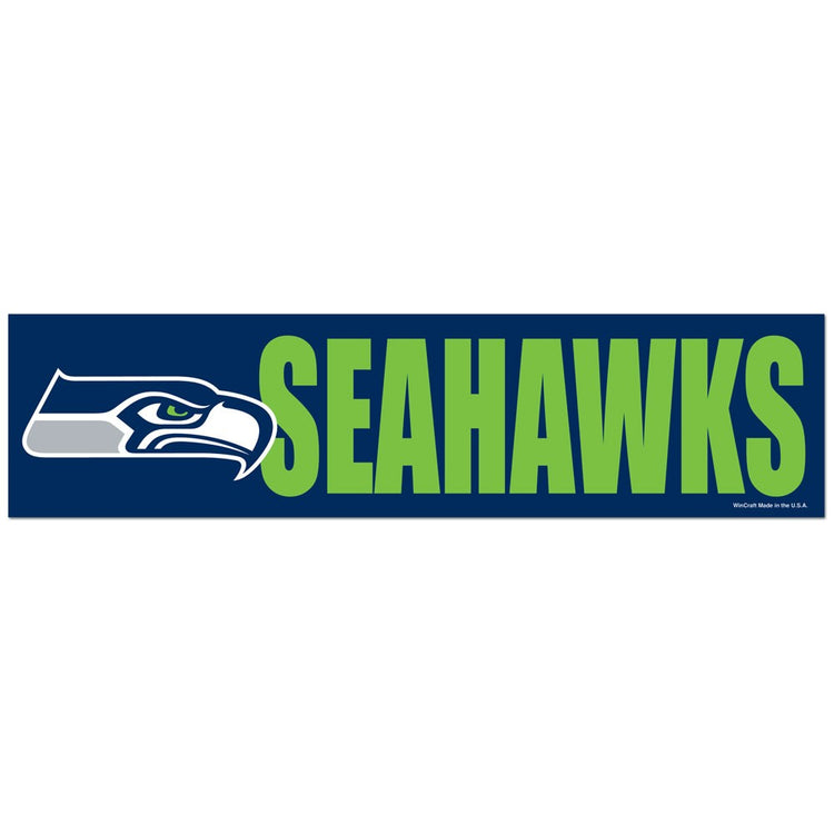 3"x12" Seattle Seahawks Bumper Sticker