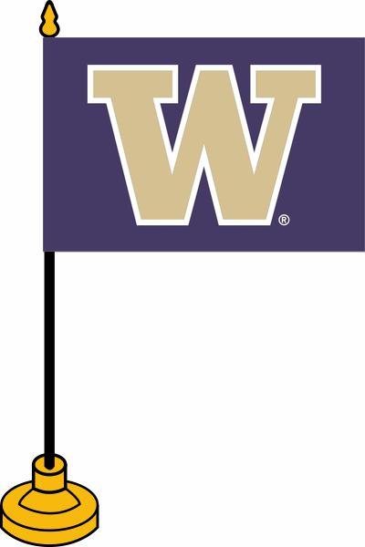 4"x6" University of Washington Huskies Stick Flag Set