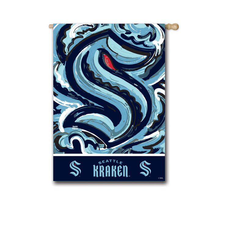29"x43" Seattle Kraken Double-Sided House Flag