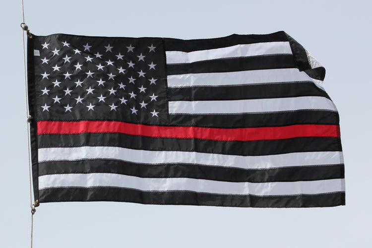 3x5 Thin Red Line American Outdoor Nylon Flag